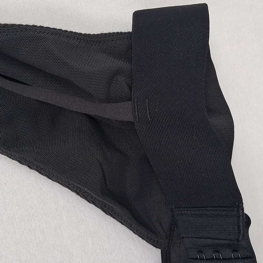 SKIMS Cotton Rib Plunge Bralette Soot Size M - Picture 10 of 11
